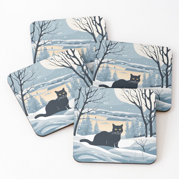 Item preview, cat in winter  designed and sold by REDCATWWW.