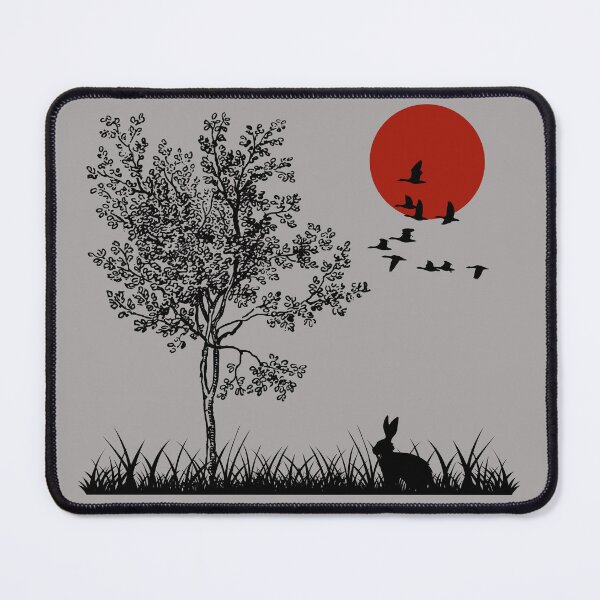 Artikelvorschau, Natürliche Landschaft - Kaninchen und Vögel in Harmonie entworfen und verkauft von kiradreamshop.