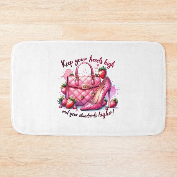 Item preview, Cute pink purse and heel with strawberries stickers and more designed and sold by CRandRRstickers.