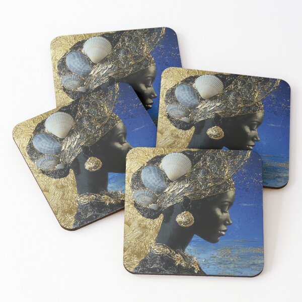 Item preview, Copy of Divine Oshun Essence - Mystical Gold Mixed Media Artwork designed and sold by All Souls Dream.