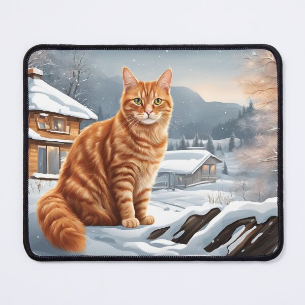 Item preview, cat in winter  designed and sold by REDCATWWW.