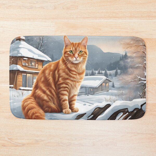 Item preview, cat in winter  designed and sold by REDCATWWW.