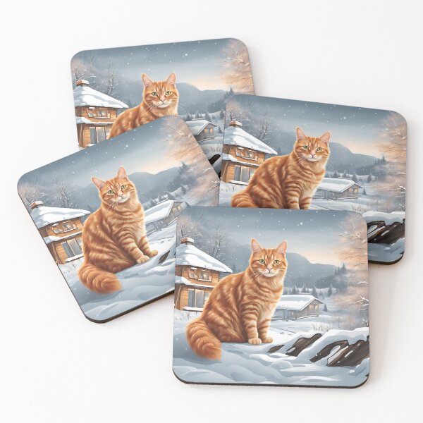 Item preview, cat in winter  designed and sold by REDCATWWW.