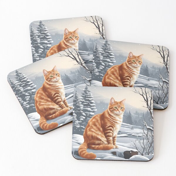 Item preview, cat in winter  designed and sold by REDCATWWW.