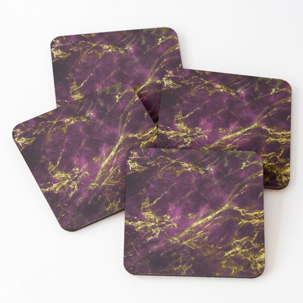 Item preview, Purple (Faux) Marbled Design With Golden-Hues Veins designed and sold by DEC02.