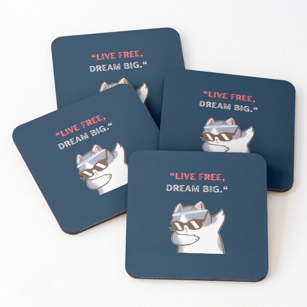 Item preview,  Funny kool Cat Idea, LIVE FREE DREAM BIG designed and sold by Right-UR.