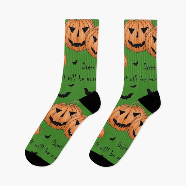 Item preview, Pattern with scary pumpkins and bats and the inscription "Dress scarier, it will be more fun together!" designed and sold by Cherevan.