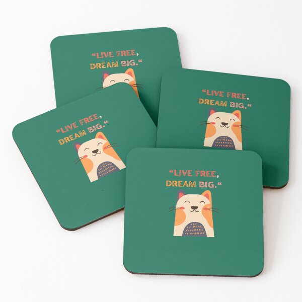 Item preview,   Funny kool Cat Idea, LIVE FREE DREAM BIG designed and sold by Right-UR.