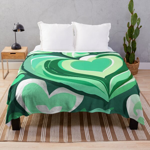 Item preview, Green hearts wallpaper designed and sold by eMShoper.