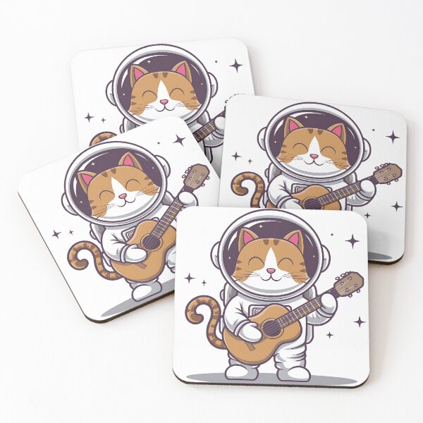 Item preview, Space Cat Astronaut Playing Guitar designed and sold by Very Good Tees.