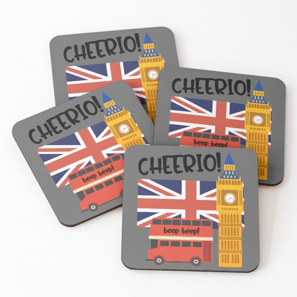 Item preview, Cheerio Beep Beep United Kingdom London England Flag designed and sold by kiwi91.