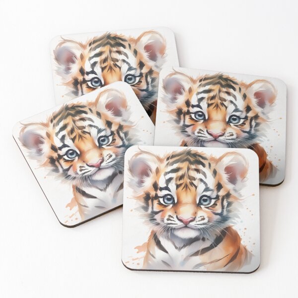 Item preview, Adorable watercolour baby tiger designed and sold by CreatedbyKandJ.