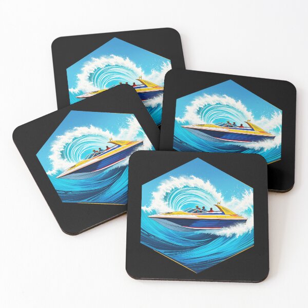 Item preview, Speedboat Waves designed and sold by AbsoluteA.