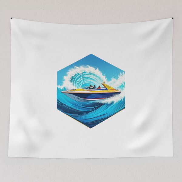 Item preview, Speedboat Waves designed and sold by AbsoluteA.