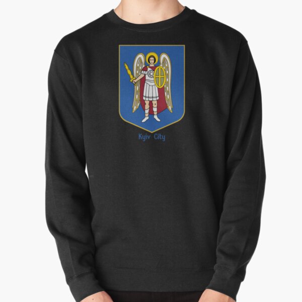 Kyiv City Coat of Arms Label Pullover Sweatshirt