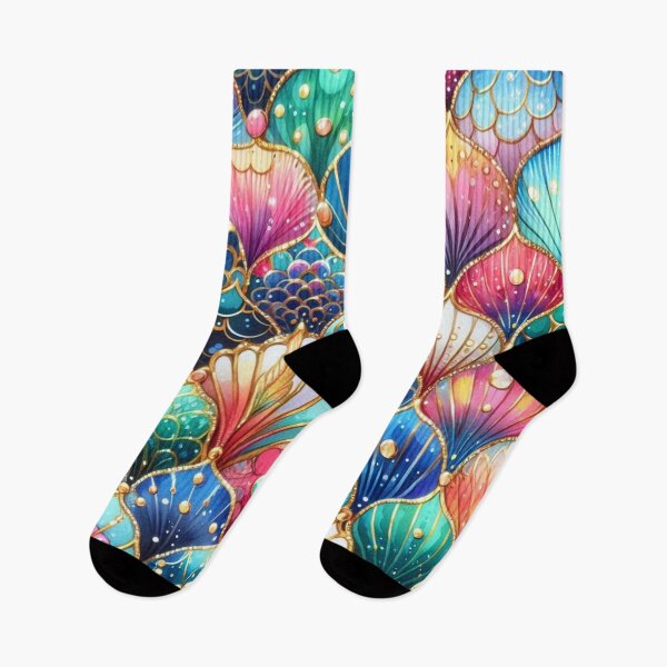 Item preview, Cute Colorful Mermaid Tail Scales Print Shimmering designed and sold by SeaStarMermaids.