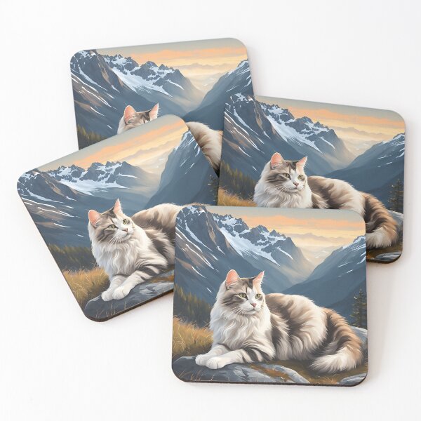 Item preview, cat in mountains designed and sold by REDCATWWW.