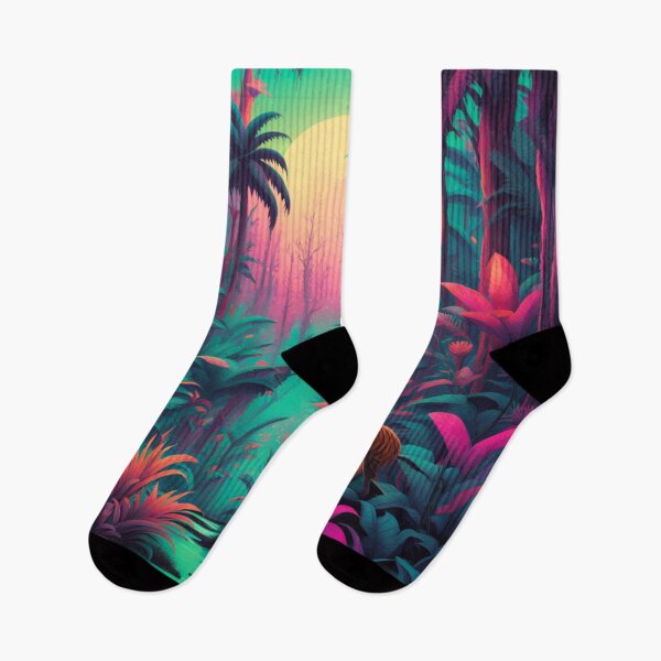 Item preview, Neon Jungle Theme Pattern designed and sold by BirdsnStuff.