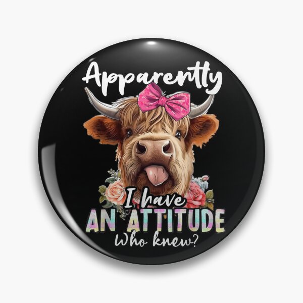 Artikelvorschau, Anscheinend habe ich eine Einstellung, die Sarkasmus kannte Highland Cow T-Shirt entworfen und verkauft von animal-x1.