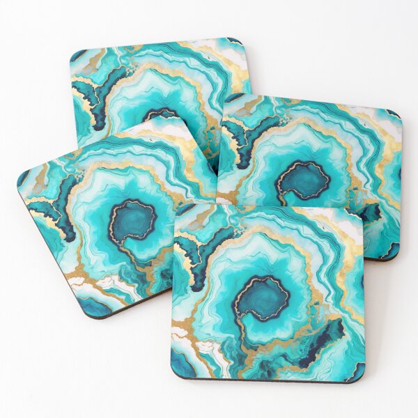 Item preview, Emerald Golden Geode Pattern designed and sold by BirdsnStuff.