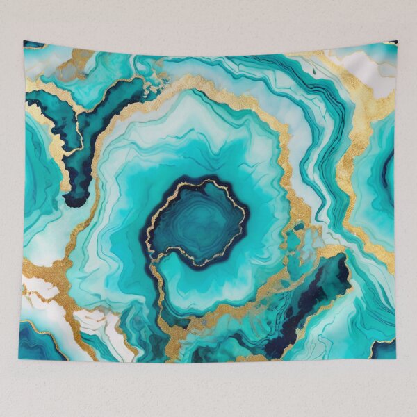 Item preview, Emerald Golden Geode Pattern designed and sold by BirdsnStuff.