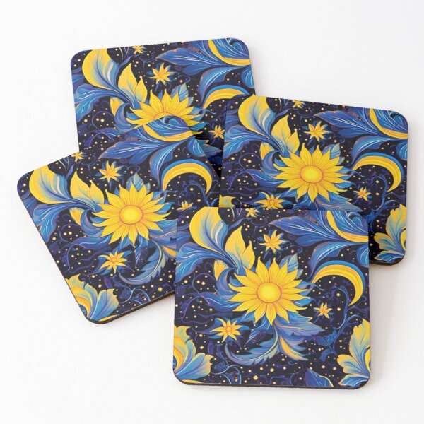 Item preview, Sunflower Galaxy Floral Pattern designed and sold by BirdsnStuff.
