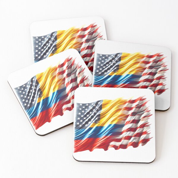 Item preview, Colombia American Flag Red White Blue yellow designed and sold by colombiamerica.