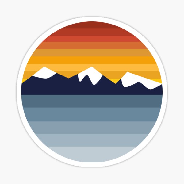 Item preview, Snowy Mountains Lake Retro Style designed and sold by TalBright.