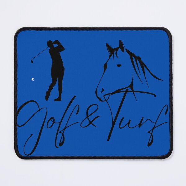 Item preview, Golf and Horses blue background designed and sold by golfandturf.