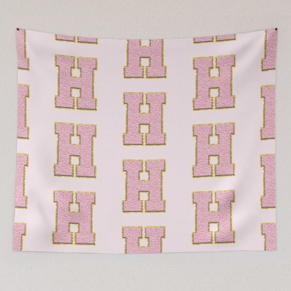 Item preview, H Preppy Varsity Letter Patch designed and sold by Creative Brat Design Studio.