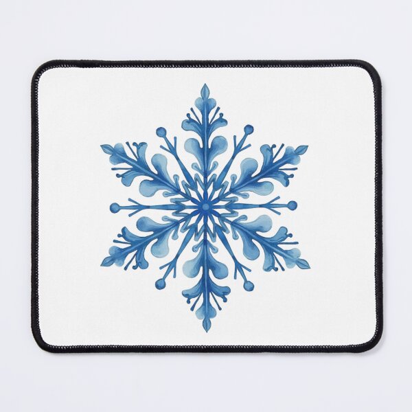 Item preview, Watercolor Snowflake in Blue with Filigree designed and sold by ArtfullyRooted.