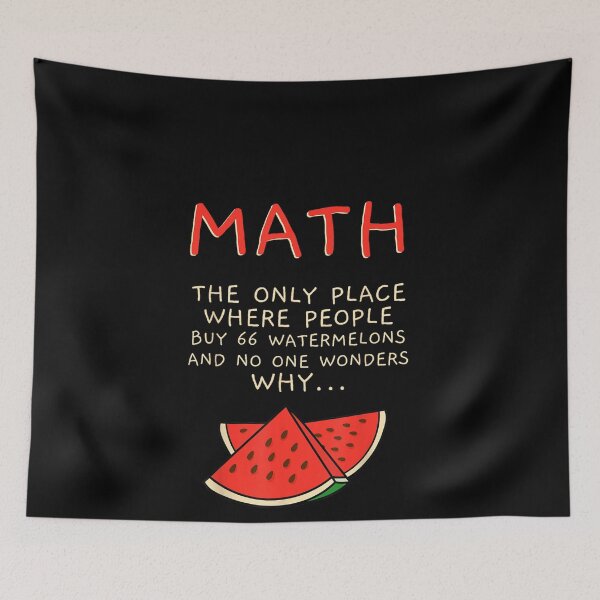 Item preview, Math And Watermelons Mathematics Calculation Numbers T-Shirt designed and sold by animal-x1.