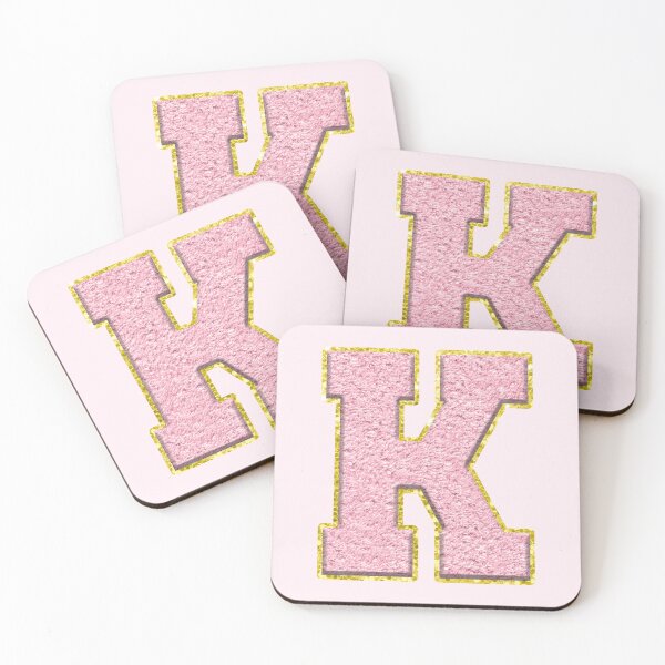 Item preview, K Preppy Varsity Letter Patch designed and sold by Creative Brat Design Studio.