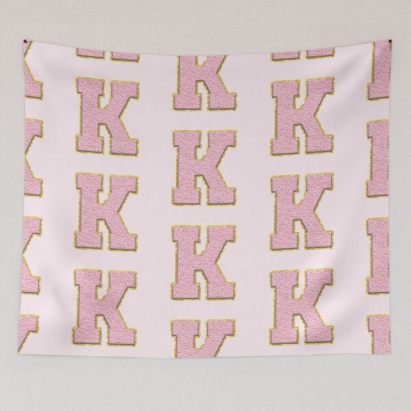 Item preview, K Preppy Varsity Letter Patch designed and sold by Creative Brat Design Studio.