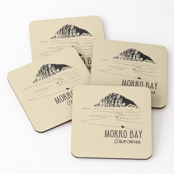 Item preview, Morro Bay California Illustration Morro Rock Art designed and sold by kiwi91.