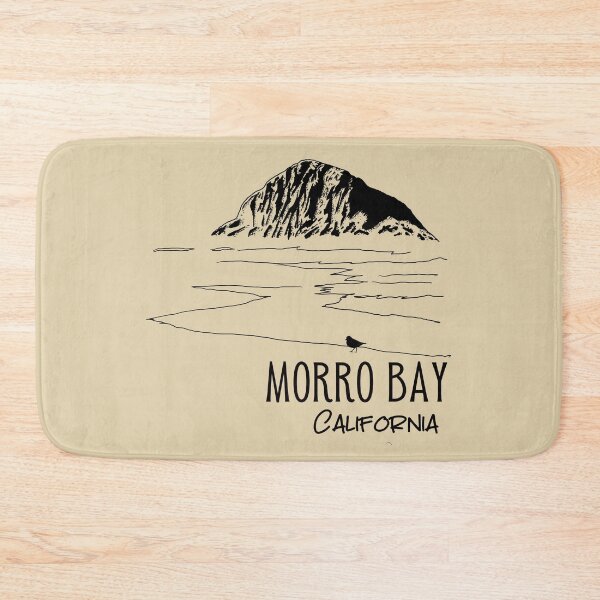 Item preview, Morro Bay California Illustration Morro Rock Art designed and sold by kiwi91.