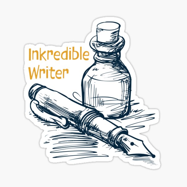 Item preview, Funny Fountain Pen Pun Inkredible Writer Calligraphy designed and sold by whyitsme.