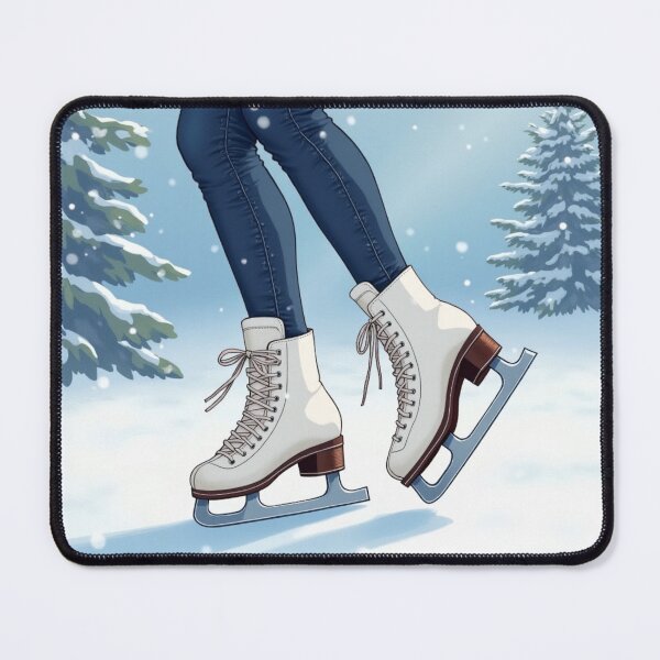 Item preview, Girl Ice Skating in a Winter Wonderland designed and sold by ArtfullyRooted.