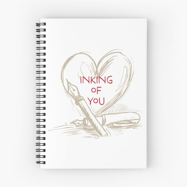Item preview, Fountain Pen Pun Inking of You Valentine's Day Calligraphy designed and sold by whyitsme.