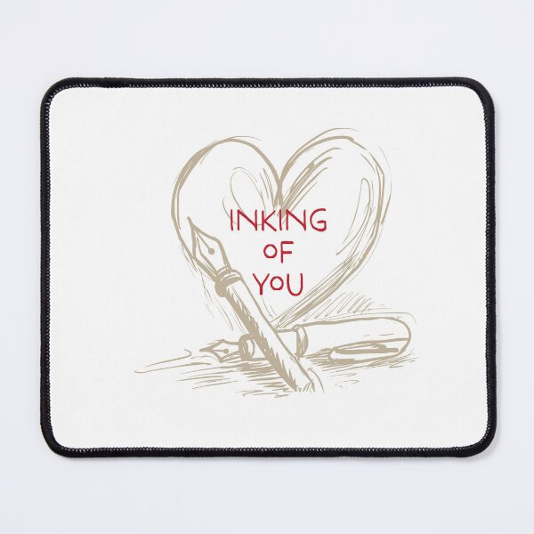 Item preview, Fountain Pen Pun Inking of You Valentine's Day Calligraphy designed and sold by whyitsme.