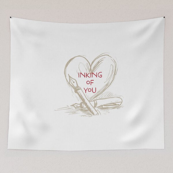 Item preview, Fountain Pen Pun Inking of You Valentine's Day Calligraphy designed and sold by whyitsme.