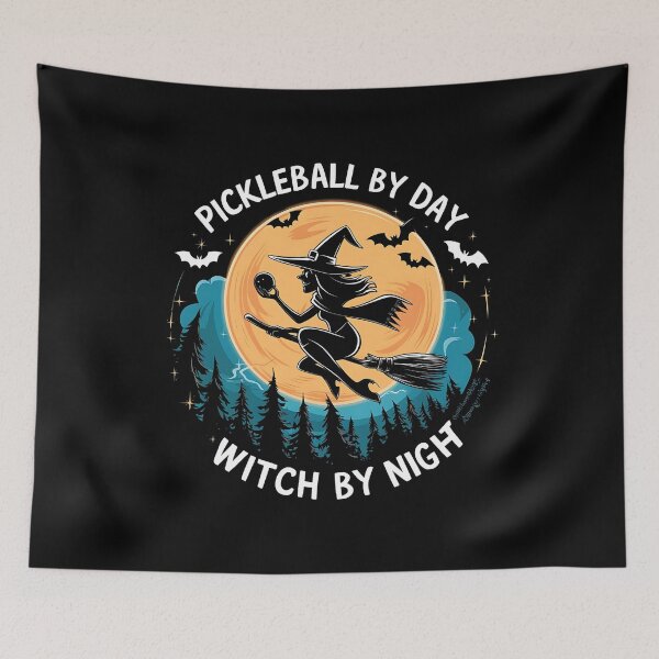 Item preview, Pickleball By Day Witch By Night  - Halloween Xmas Pickleball Pumpkin   designed and sold by Smix Pixels.