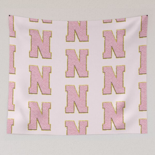 Item preview, N Preppy Varsity Letter Patch designed and sold by Creative Brat Design Studio.