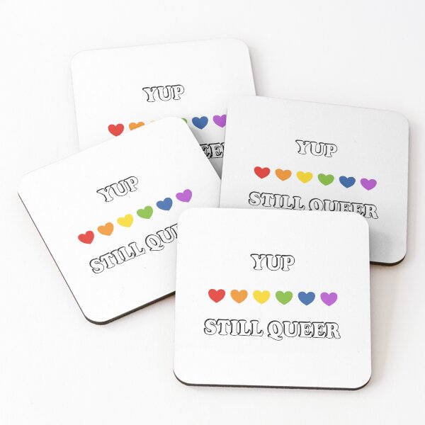 Artikelvorschau, Yup Still Queer Regenbogen Herzen lustig schwul entworfen und verkauft von Inspirationmotivation.