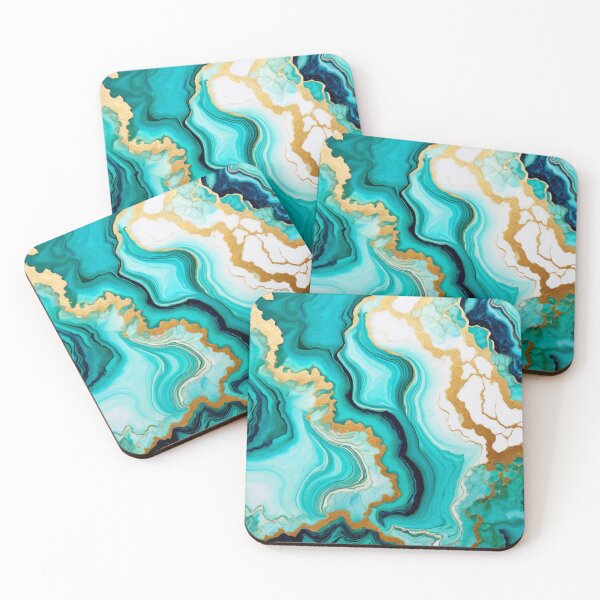 Item preview, Emerald Golden Geode Pattern designed and sold by BirdsnStuff.