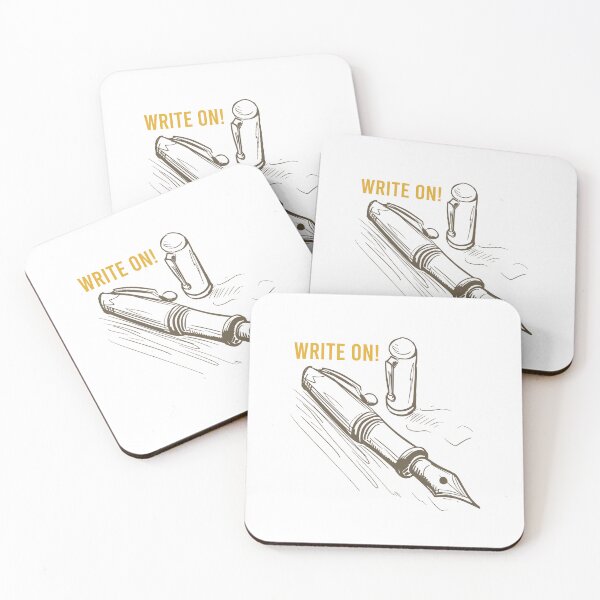 Item preview, Funny Caligraphy Pun Write On Fountain Pens designed and sold by whyitsme.