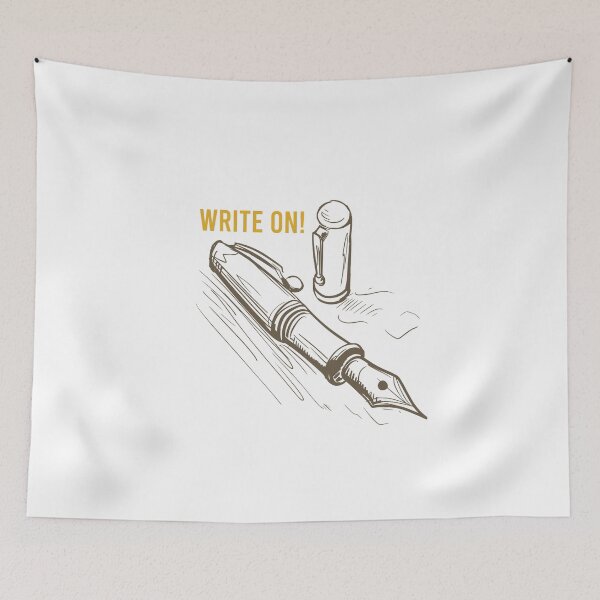 Item preview, Funny Caligraphy Pun Write On Fountain Pens designed and sold by whyitsme.