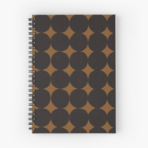 Item preview, Black circles print with texture on brown background. Dotted seamless pattern. designed and sold by AlarconStudio.