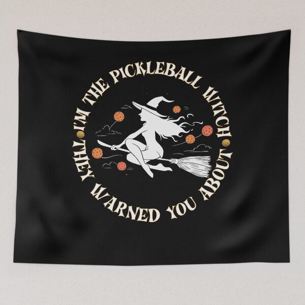 Item preview, I'M The Pickleball Witch They warned You About  - Halloween Xmas Pickleball Pumpkin   designed and sold by Smix Pixels.