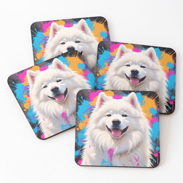 Item preview, Samoyed Dog Graffiti Style Portrait  designed and sold by ChaosReigns91.